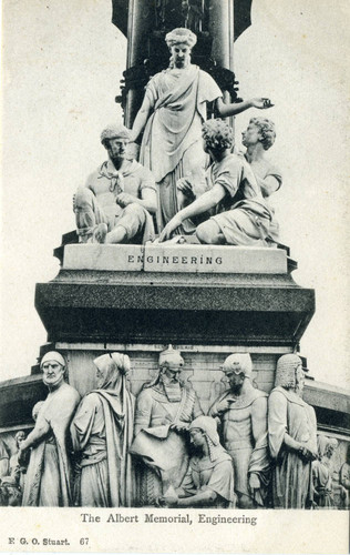 Postcard, The Albert Memorial, Engineering