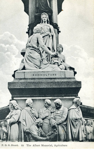 Postcard, The Albert Memorial, Agriculture
