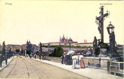 Postcard, titled Karlsbrücke, Prag