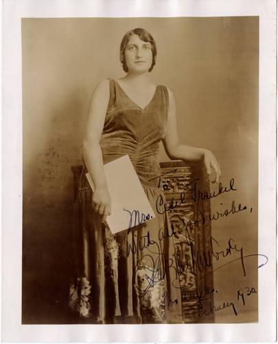 Autographed publicity portrait of Isabelle Yalkovsky