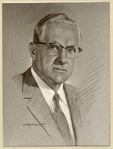 Illustrated portrait, Cecil Frankel