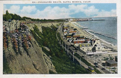 Postcard, Palisades Beach, Santa Monica, Calif
