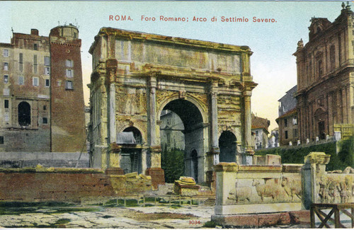 Postcard, Foro Romano; Arco di Settimio Severo