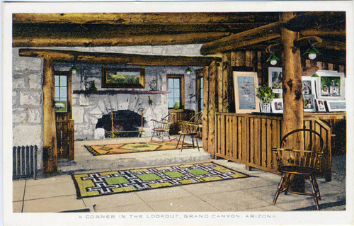 Postcard, A corner in the Lookout, Grand Canyon, Arizona