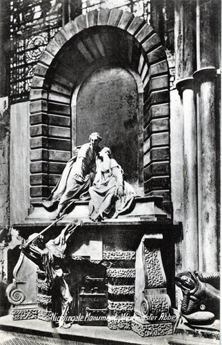 Postcard, Nightingale Monument, Westminster Abbey