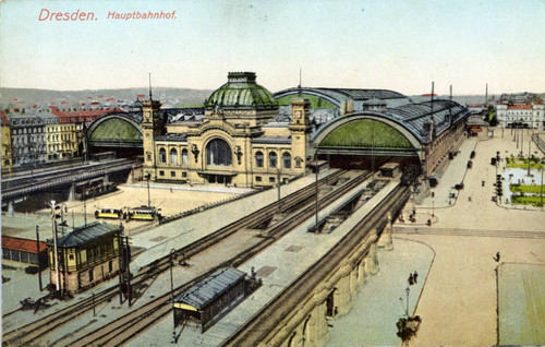 Postcard, Dresden Hauptbahnhof