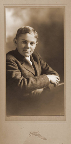 Portrait, unidentified young man, looking at camera