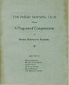 The Friday Morning Club presents a Program of Compositions by Bessie Bartlett Frankel