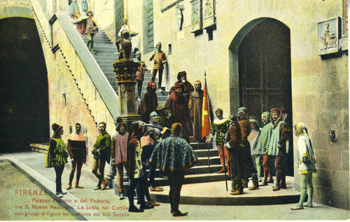 Postcard, Palazzo Pretorio o del Podesta ora R. Museo Nazionale