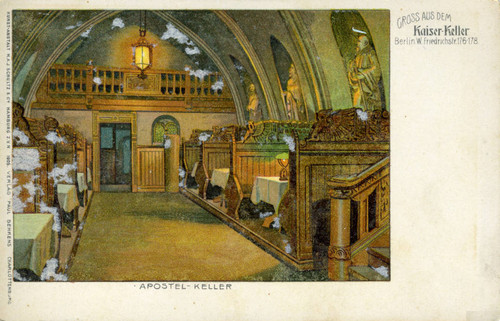 Postcard, Apostel-Keller in der Friedrichstraße, Berlin