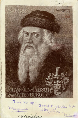 Postcard, Gutenberg