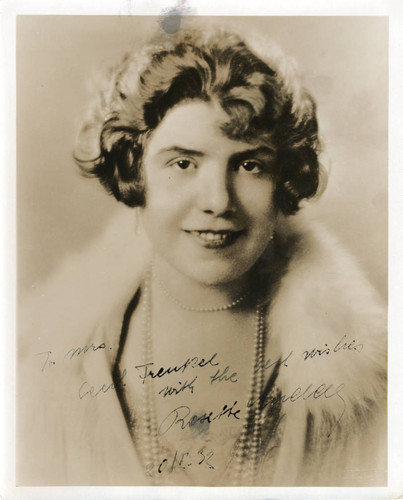 Autographed publicity portrait of contralto singer Rosette Auday