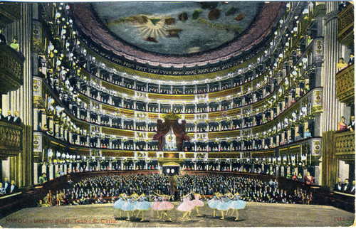 Postcard, Interno del R. Teatro S. Carlo