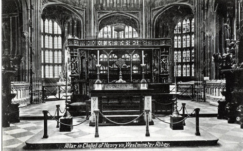 Postcard, Altar in Chapel of Henry VII, Westminster Abbey