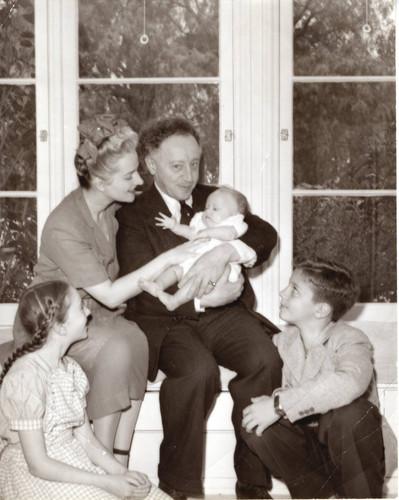 Publicity portrait of Artur (Arthur) Rubenstein and Family