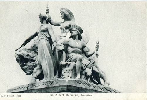 Postcard, The Albert Memorial, America