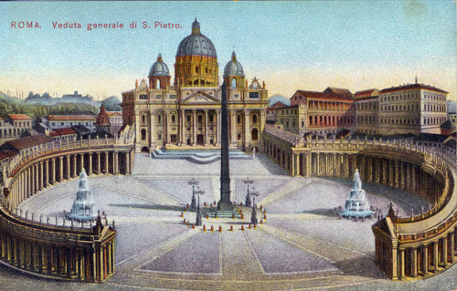 Postcard, Veduta generale di S. Pietro