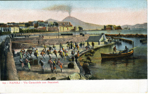Postcard, Via Caracciolo con Pescatori