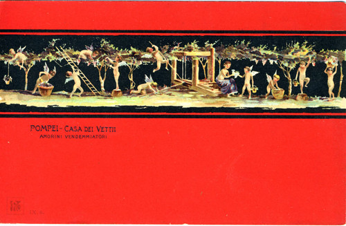 Postcard, Casa dei Vetti - Amorini Vendemmiatori