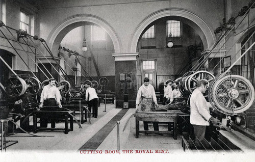 Postcard, Cutting Room, The Royal Mint
