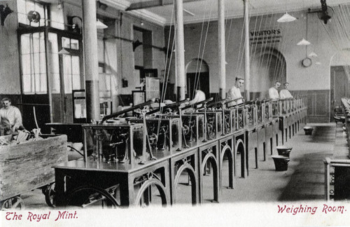 Postcard, Weighing Room, The Royal Mint