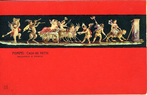 Postcard, Casa dei Vetti - Baccanale de Amorini