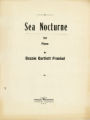 Piano Score, Sea Nocturne