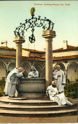 Postcard, Certosa-Pozzo con Frati