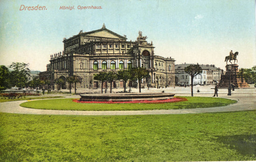 Postcard, Dresden Opera house