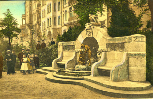 Postcard, Märchenbrunnen am Thomasring, Leipzig