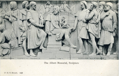 Postcard, The Albert Memorial, Sculptors