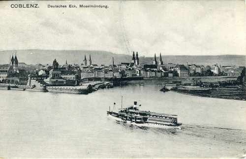 Postcard, Deutsches Eck Moselmündung, Koblenz