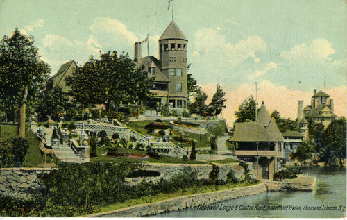 Postcard, Hopewell Lodge and Castle Rest, near Point Vivian