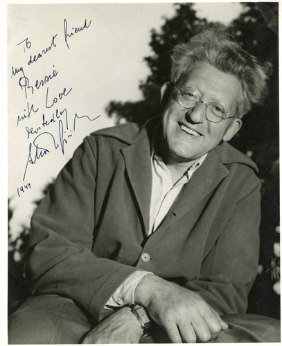 Autographed publicity portrait of unidentified man, smiling