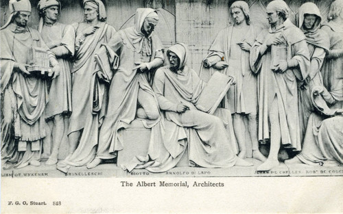 Postcard, The Albert Memorial, Architects