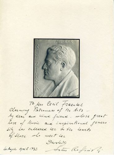 Autographed publicity portrait of Artur Rodzinski