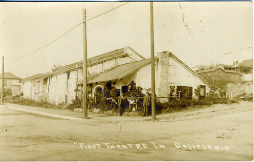 Postcard, First Theatre in California