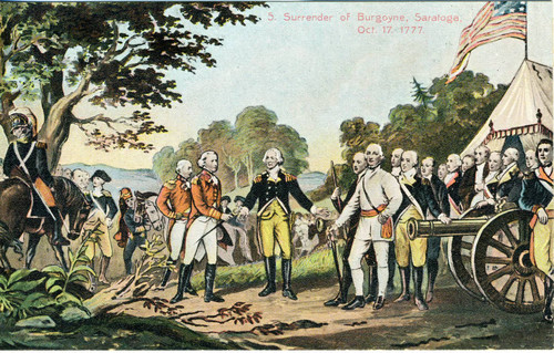 Postcard, Surrender of Burgoyne, Saratoga