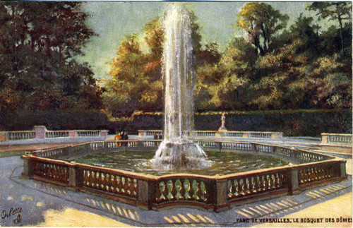 Postcard, Parc de Versailles, le bosquet des Dômes