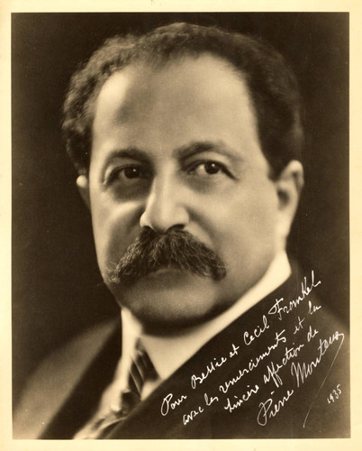 Autographed publicity portrait of Pierre Monteux