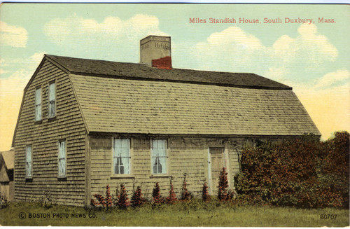 Postcard, Miles Standish House, South Duxbury, Mass