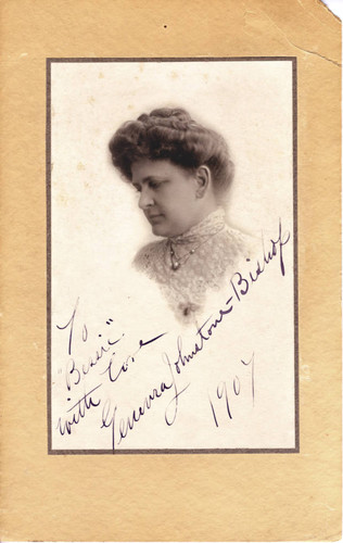 Autographed publicity portrait of Genevra Johnstone-Bishop