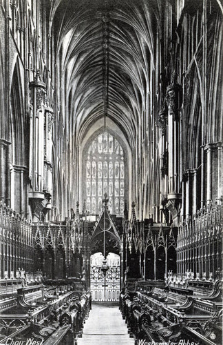 Postcard, Choir West, Westminster Abbey