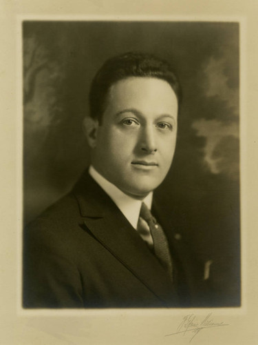 Portrait of Cecil Frankel, facing the camera