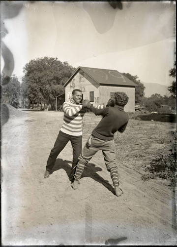 Boxing students, Pomona College