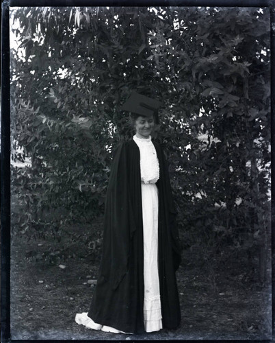 Edith Parker in cap and gown