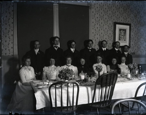 Sumner dining room group, Pomona College