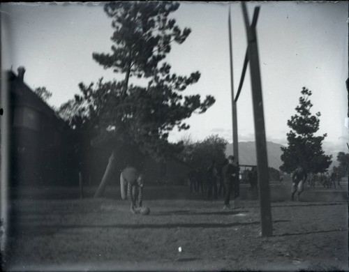 Football touchdown, Pomona College