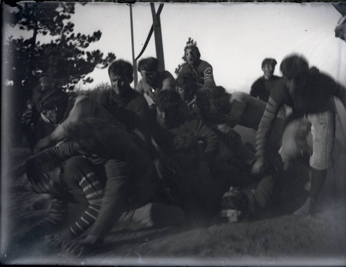 Football touchdown, Pomona College