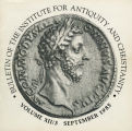 Bulletin of the Institute for Antiquity and Christianity, Volume XII, Issue 3